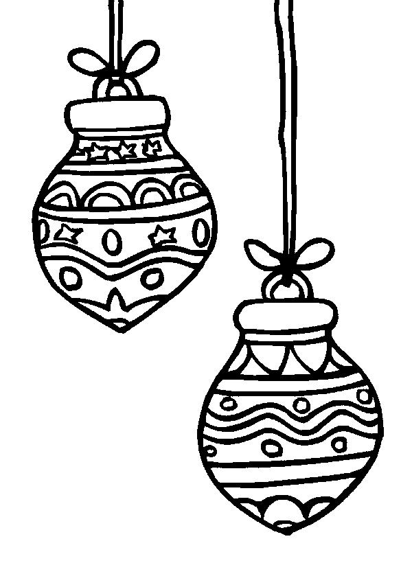 Fisă de colorat cu Craciun globuri de colorat p22