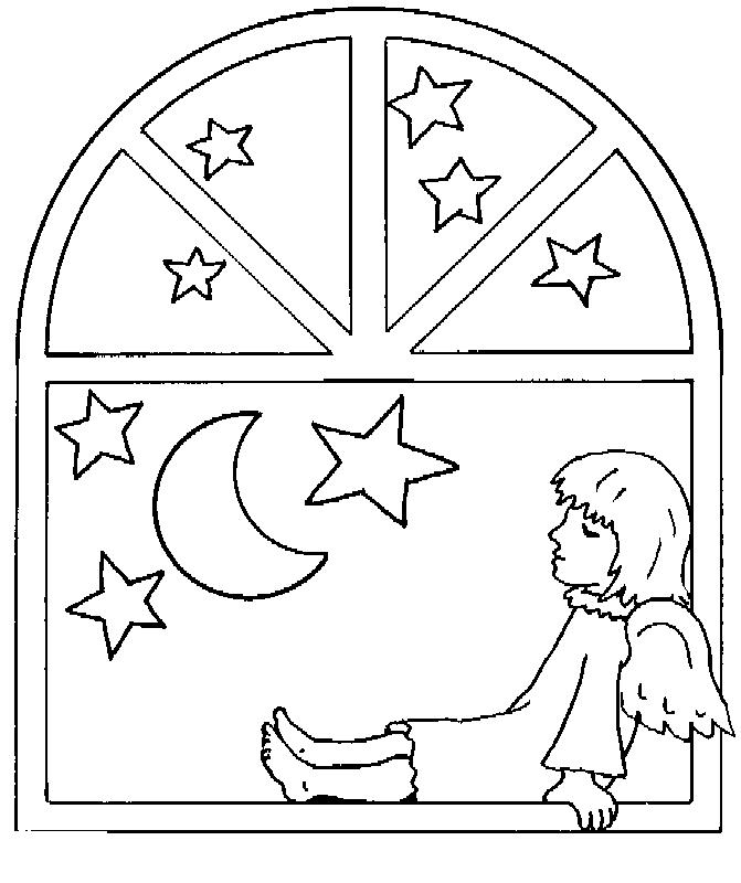 Fisă de colorat cu Craciun ingerasi de colorat p05