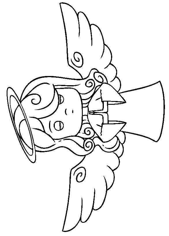 Fisă de colorat cu Craciun ingerasi de colorat p13