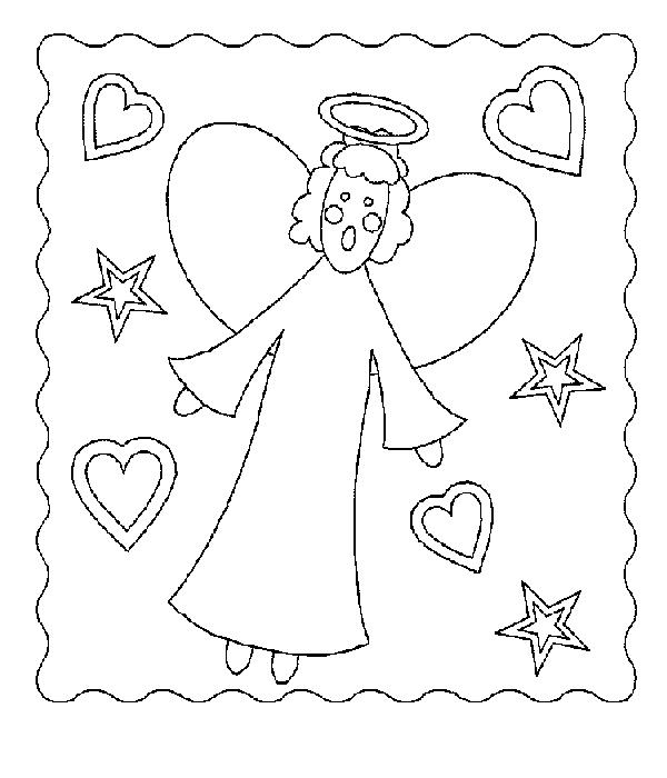 Fisă de colorat cu Craciun ingerasi de colorat p14