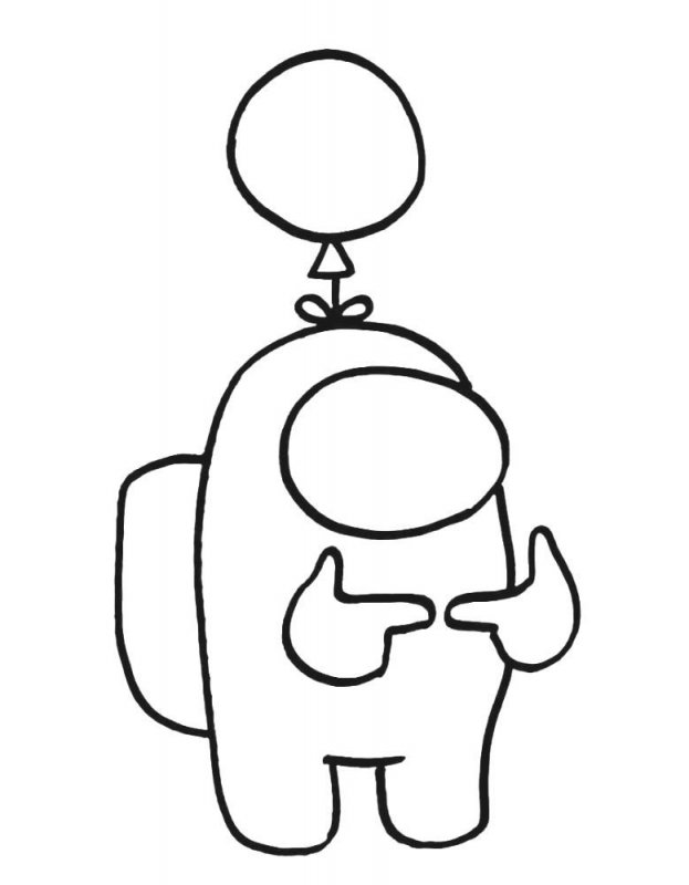 Fisă de colorat cu Among Us de colorat p7