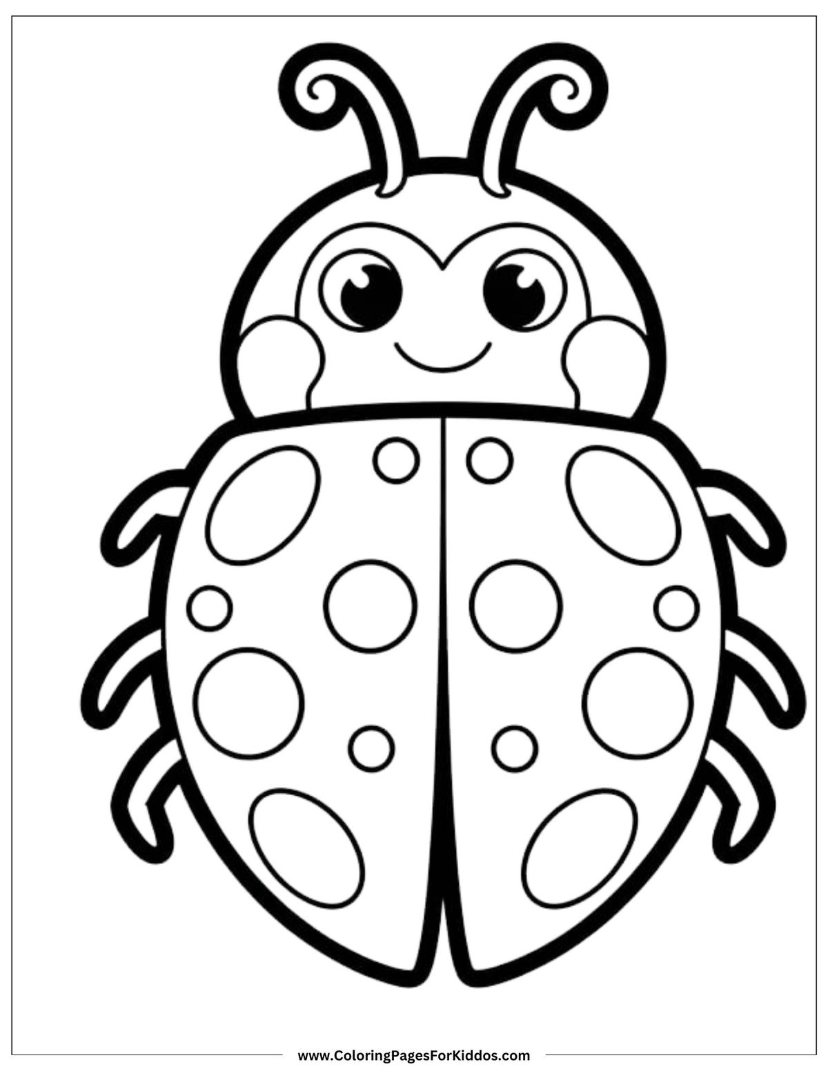 Fișă cu buburuza de colorat p13