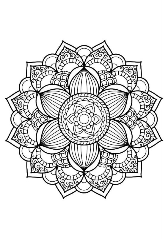 Fisă de colorat cu Mandale de colorat p20