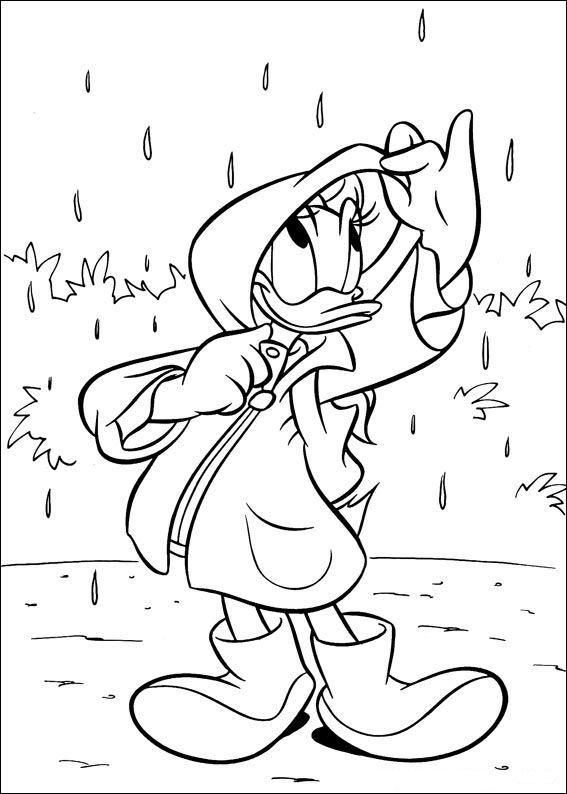 Fisă de colorat cu Daisy duck de colorat p01