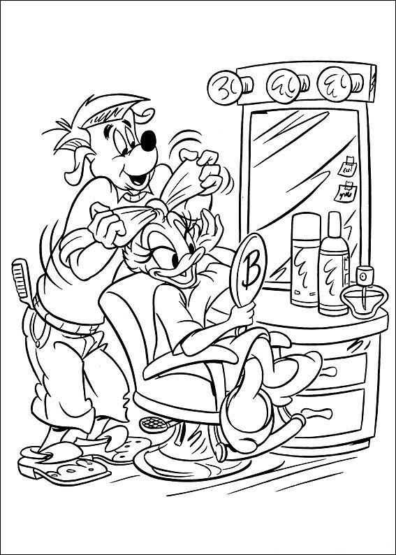 Fisă de colorat cu Daisy duck de colorat p06