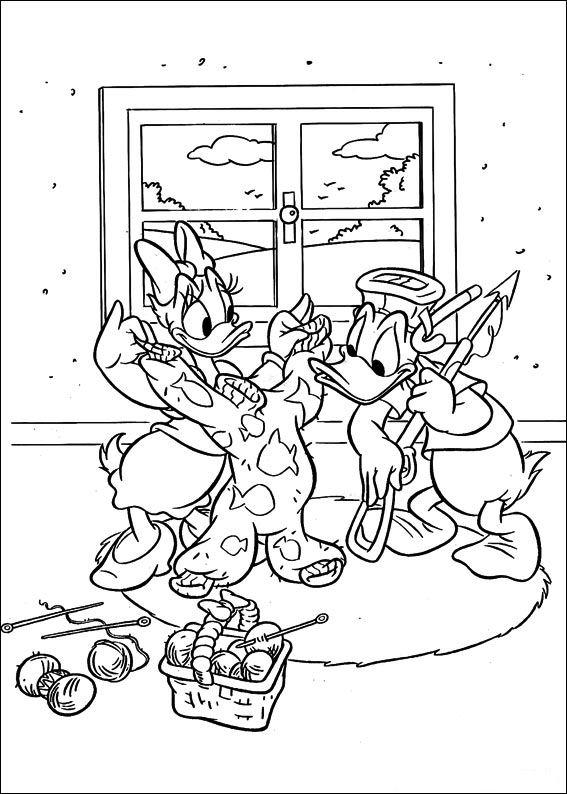 Fisă de colorat cu Daisy duck de colorat p11