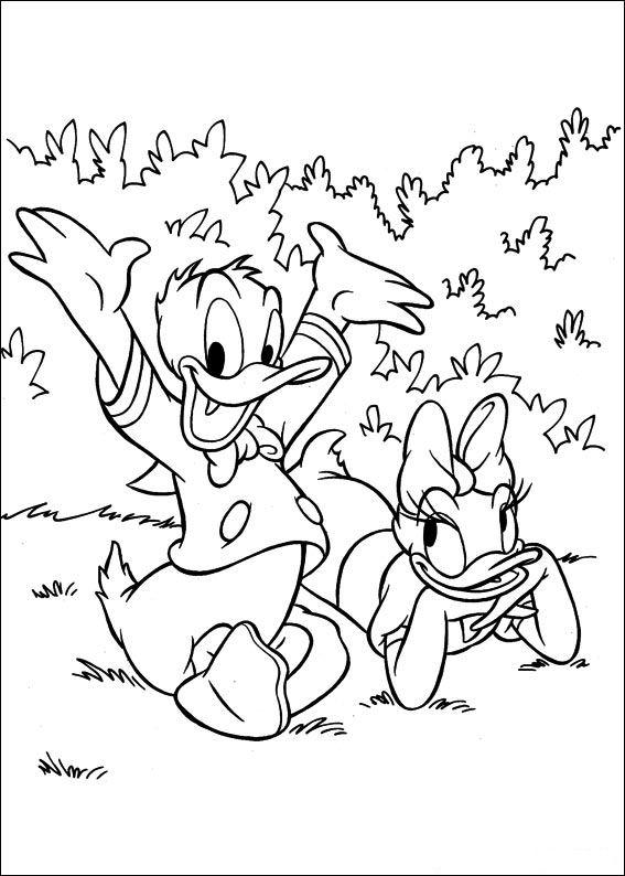 Fisă de colorat cu Daisy duck de colorat p14