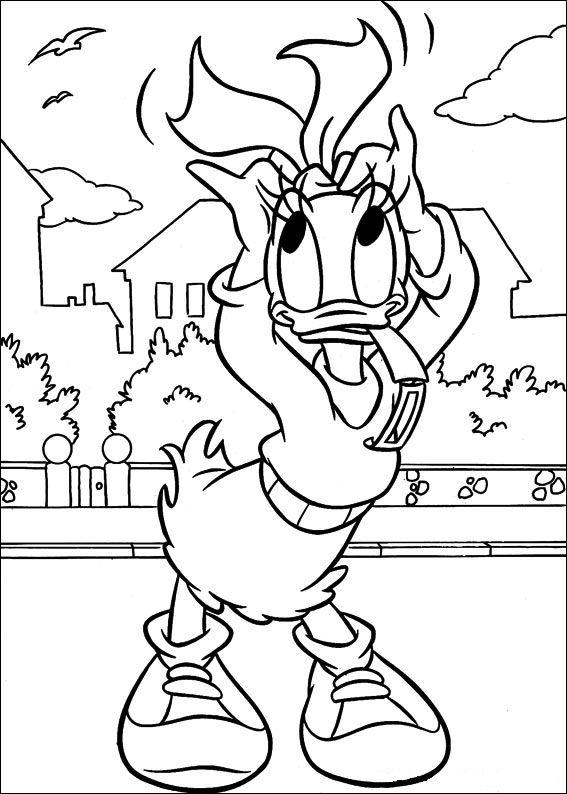 Fisă de colorat cu Daisy duck de colorat p16