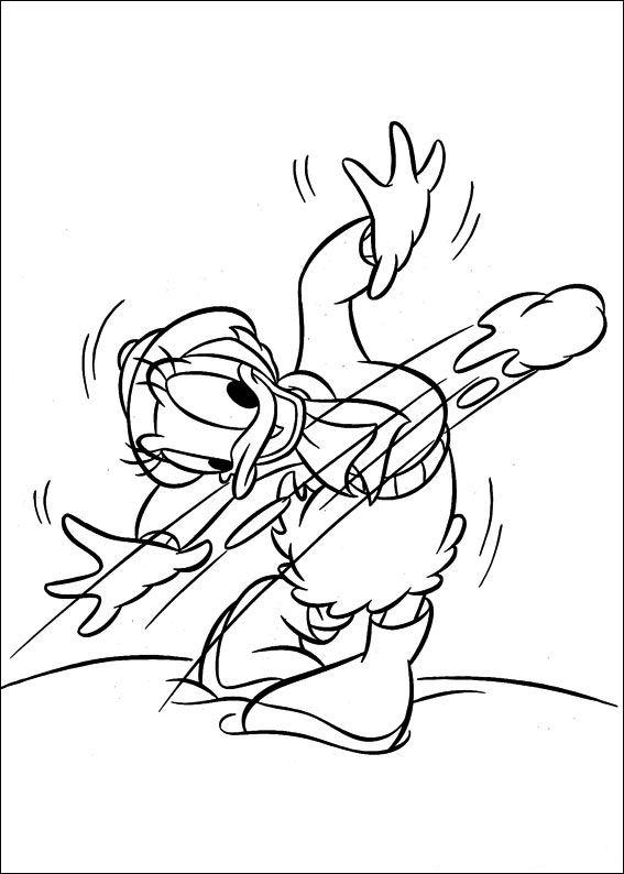 Fisă de colorat cu Daisy duck de colorat p17