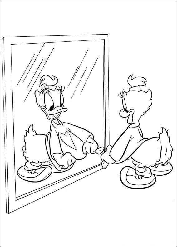 Fisă de colorat cu Daisy duck de colorat p23