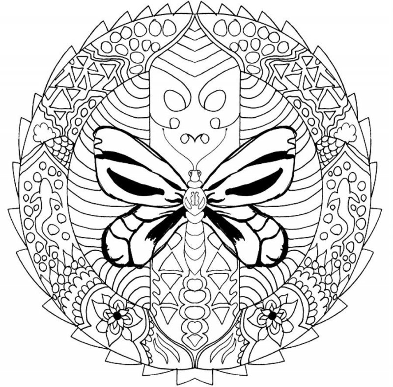 Fisă de colorat cu Mandale de colorat p14