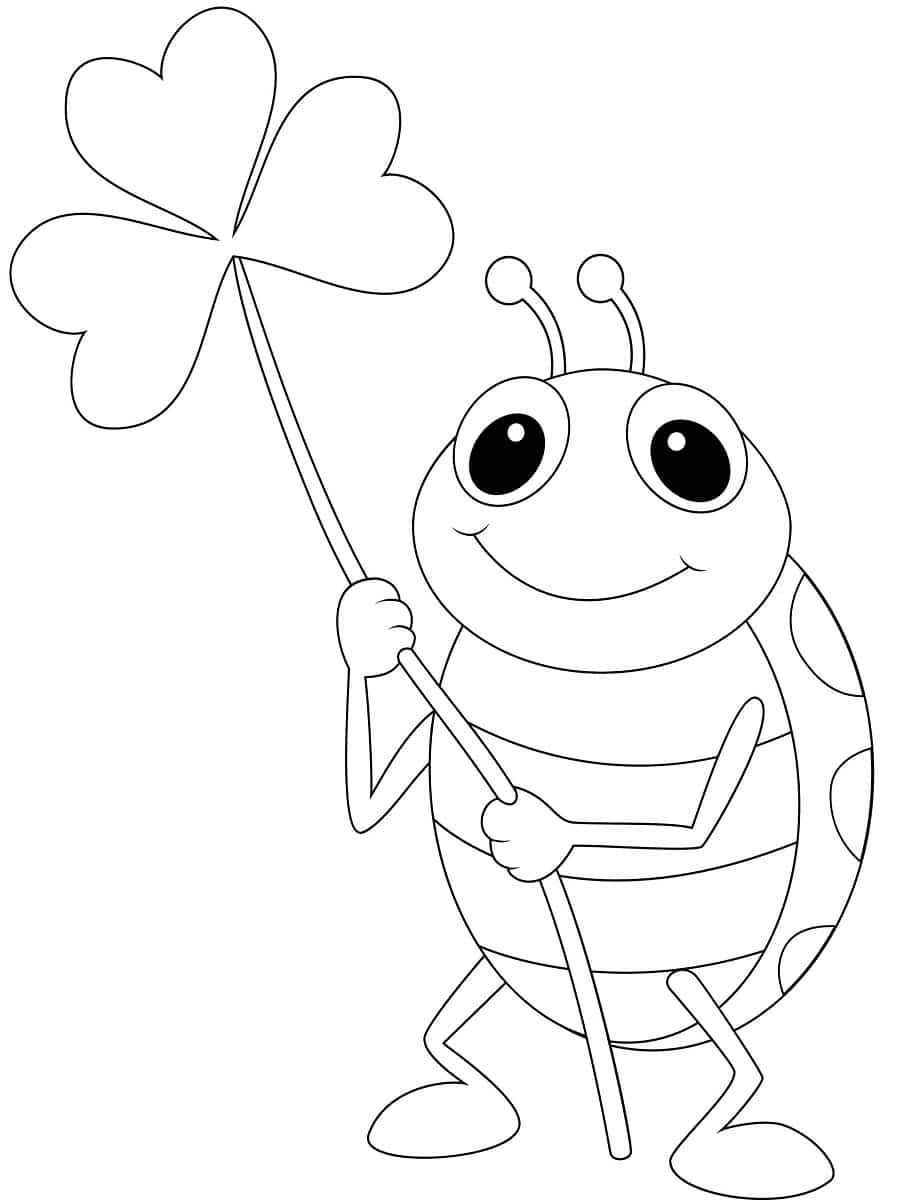 Fișă cu buburuza de colorat p14