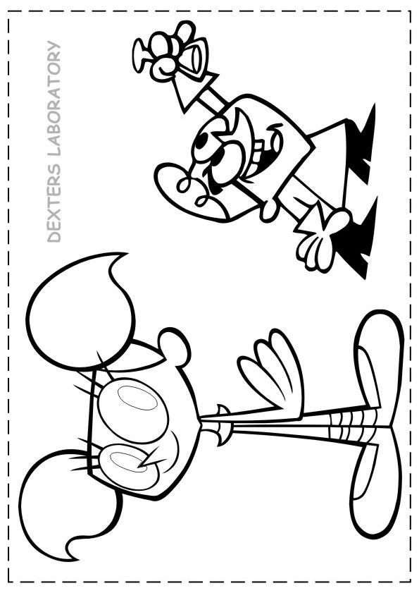 Fisă de colorat cu Dexter laboratory de colorat p01