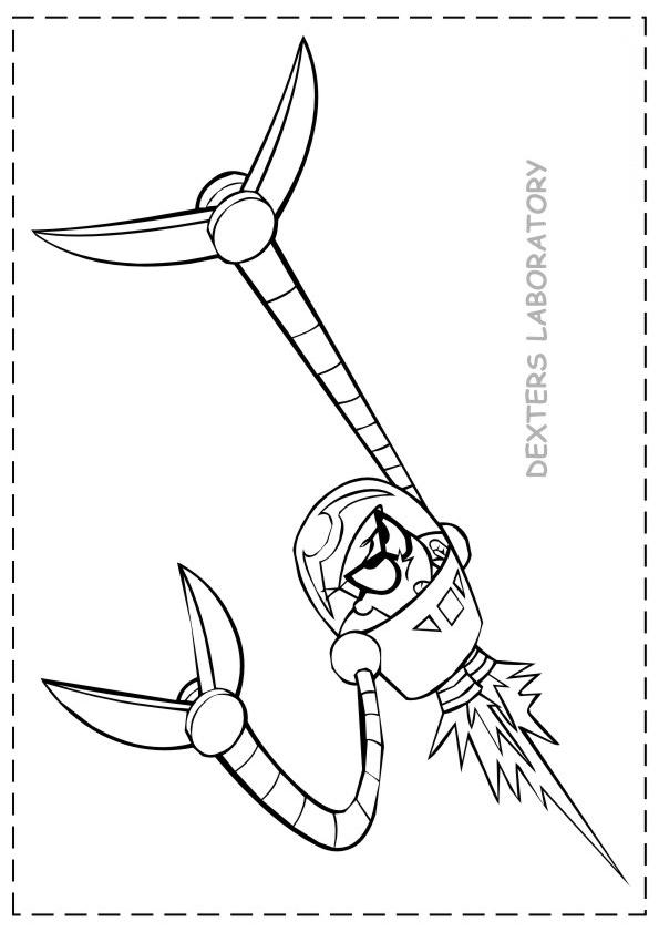 Fisă de colorat cu Dexter laboratory de colorat p03