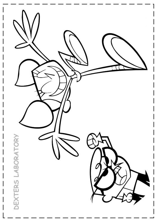 Fisă de colorat cu Dexter laboratory de colorat p04