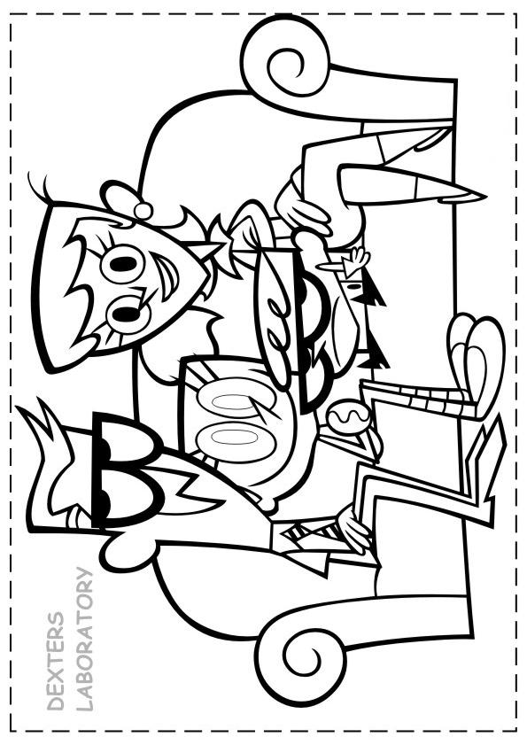 Fisă de colorat cu Dexter laboratory de colorat p07