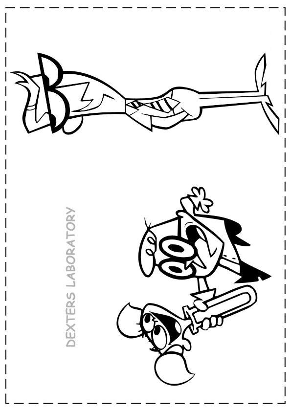 Fisă de colorat cu Dexter laboratory de colorat p10