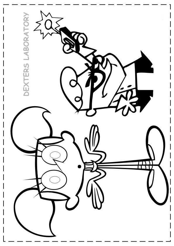 Fisă de colorat cu Dexter laboratory de colorat p12