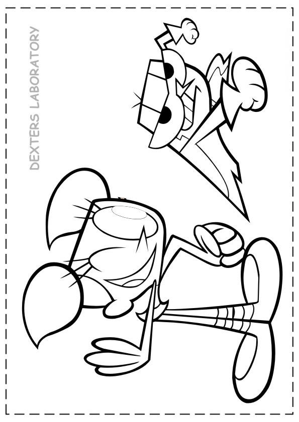 Fisă de colorat cu Dexter laboratory de colorat p13