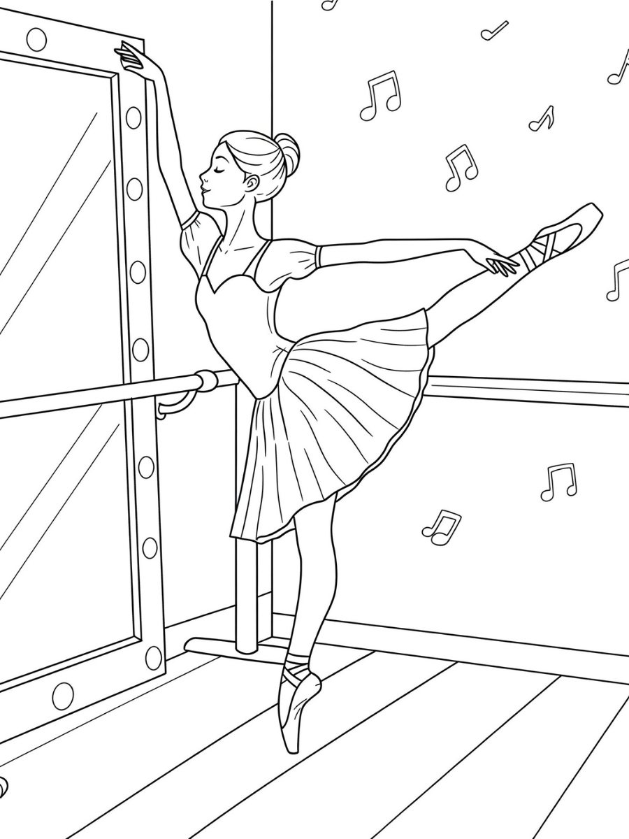 Balerină de colorat p3