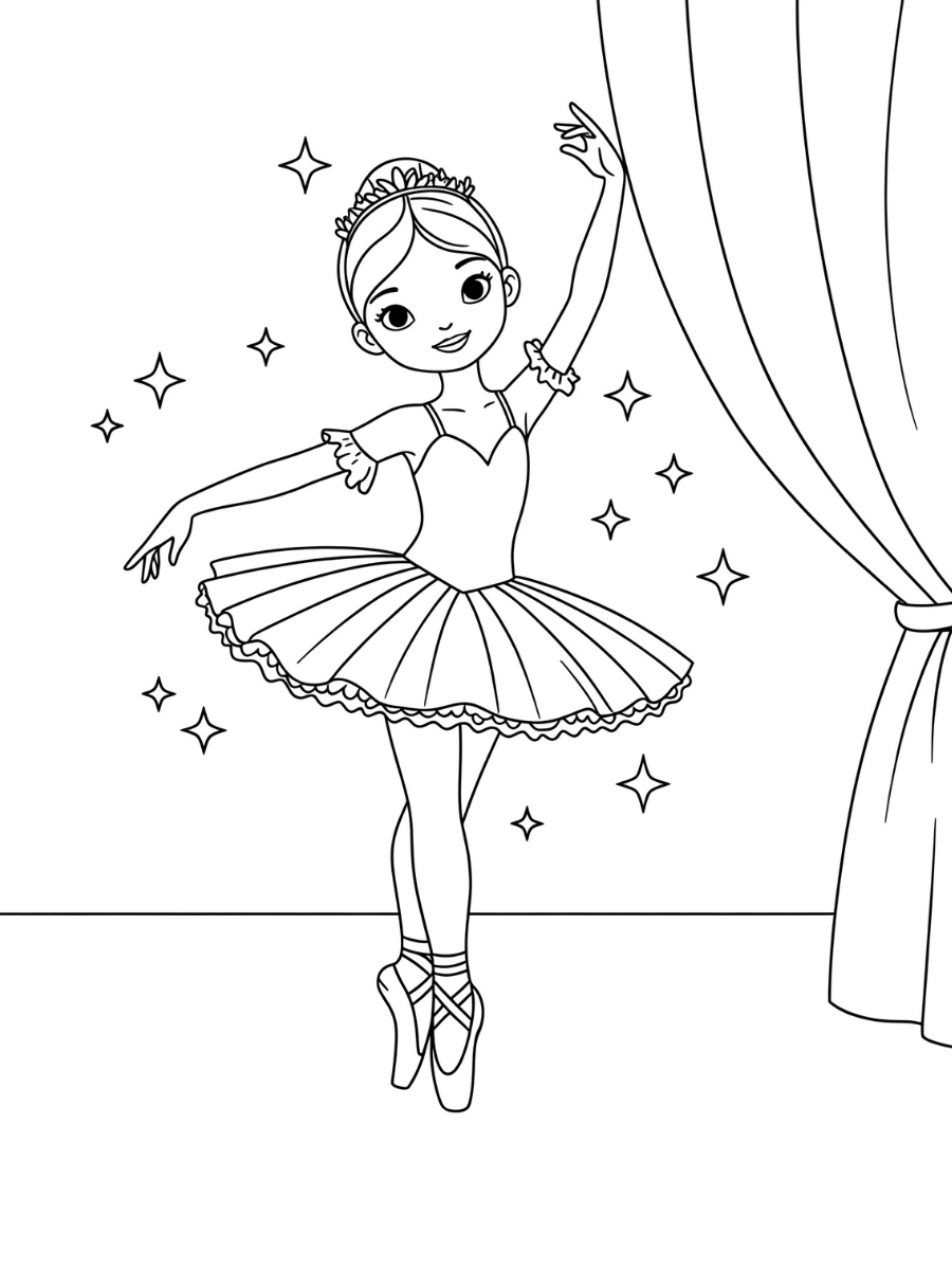 Balerină de colorat p0