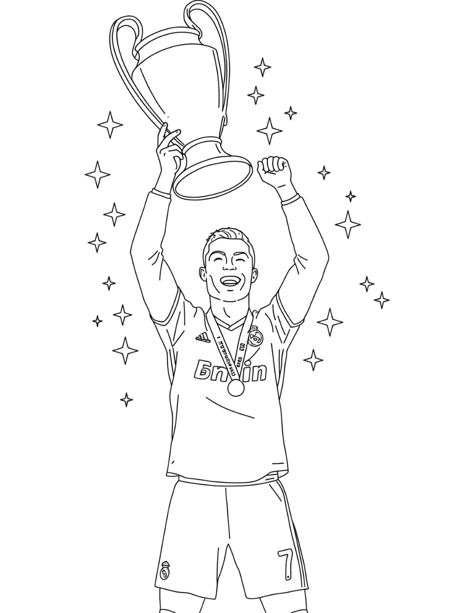 Cristiano Ronaldo de colorat p0