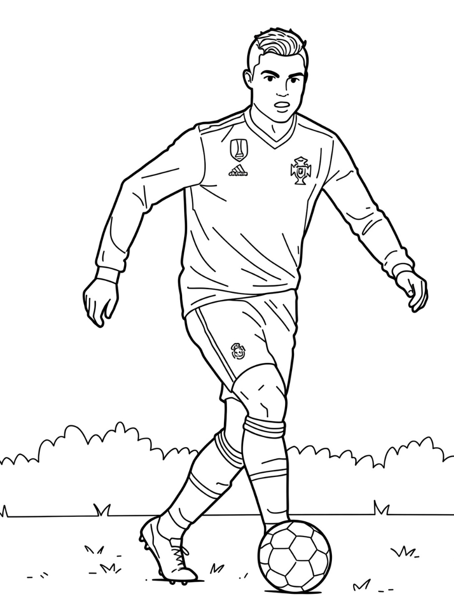 Cristiano Ronaldo de colorat p1