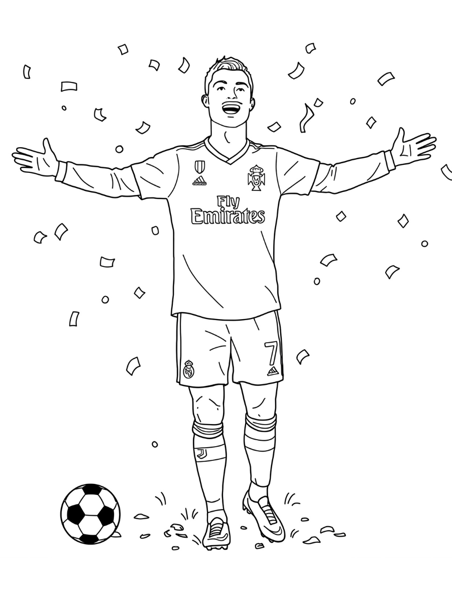 Cristiano Ronaldo de colorat p3