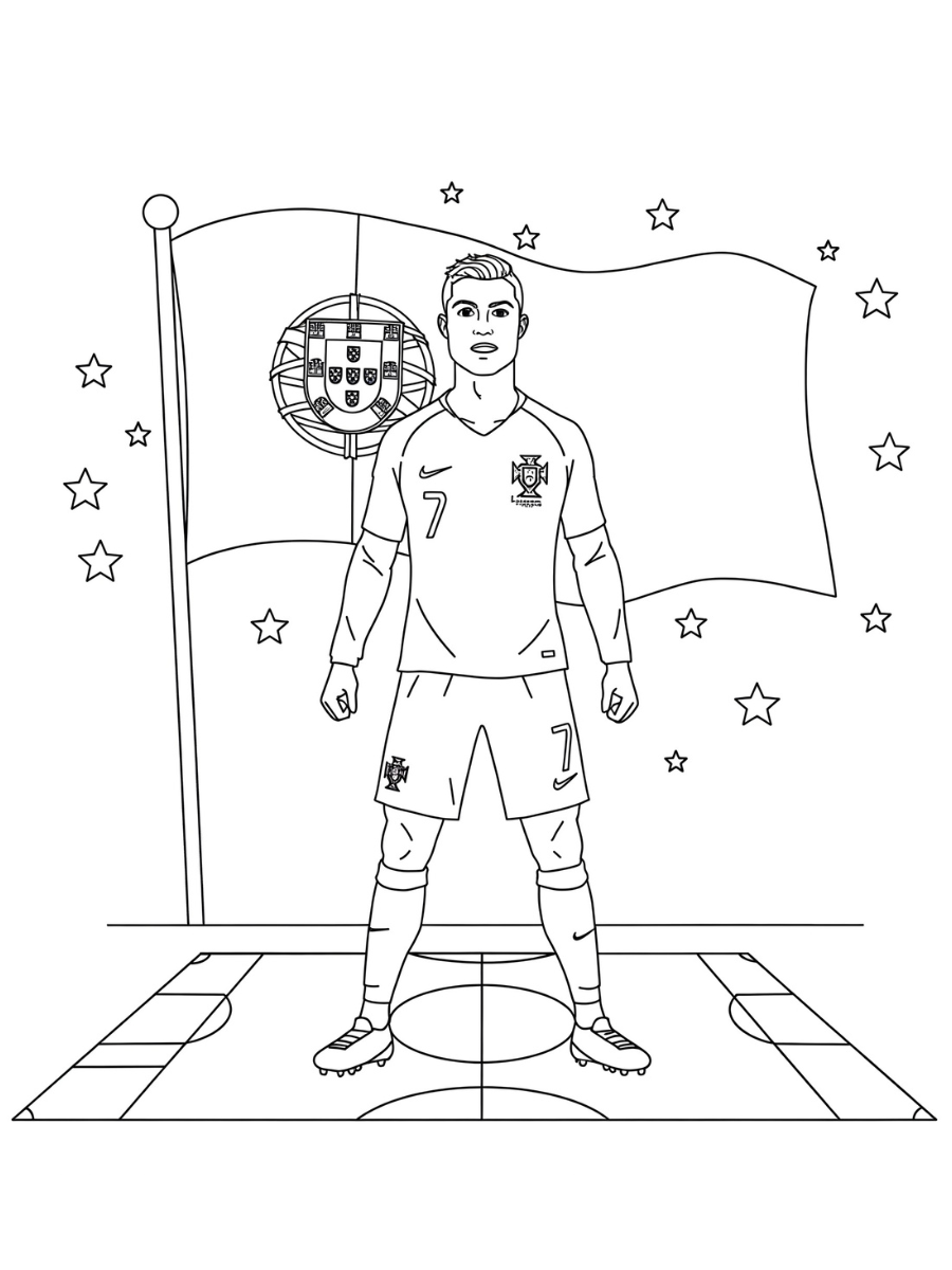 Cristiano Ronaldo de colorat p4