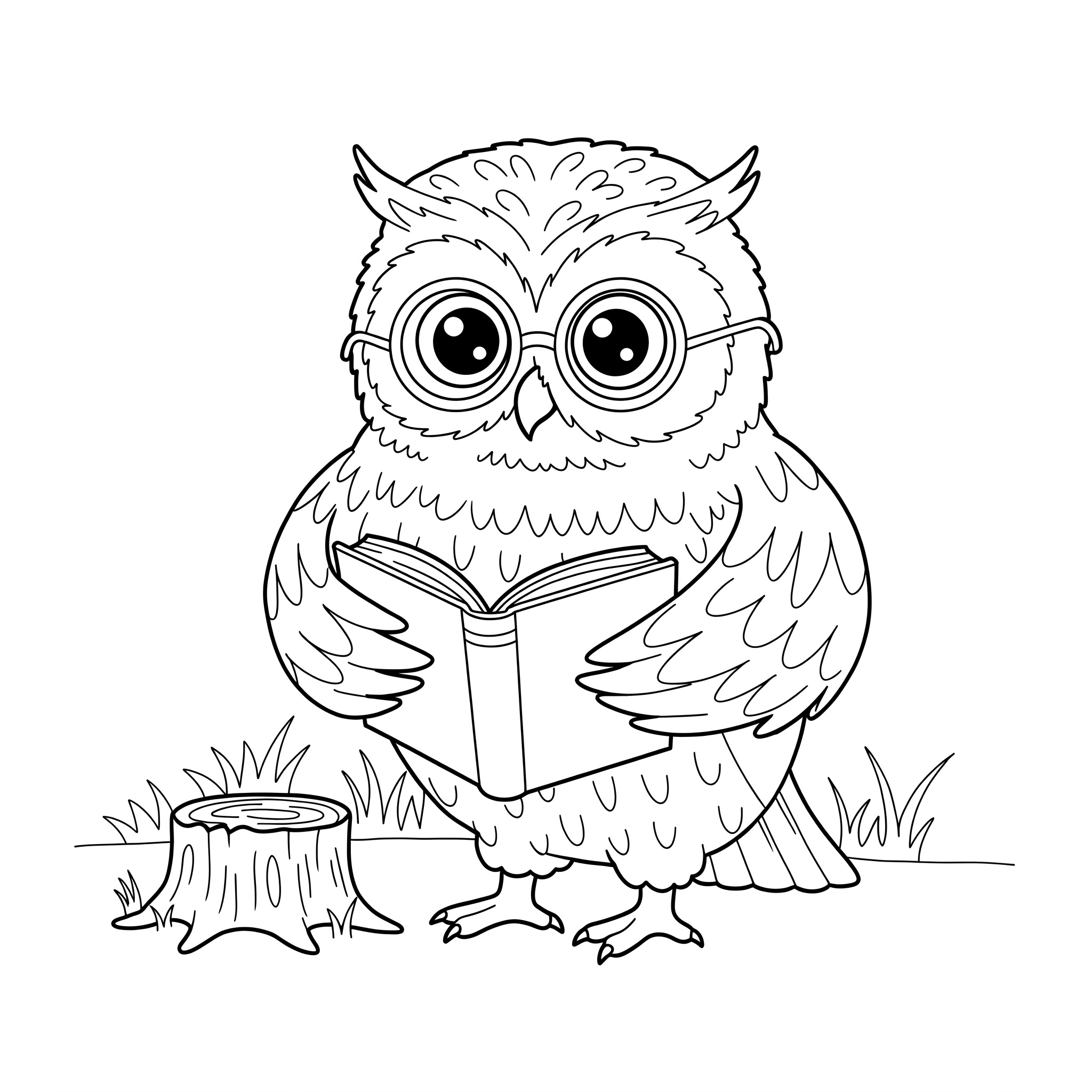 Fișă cu bufniță de colorat p1