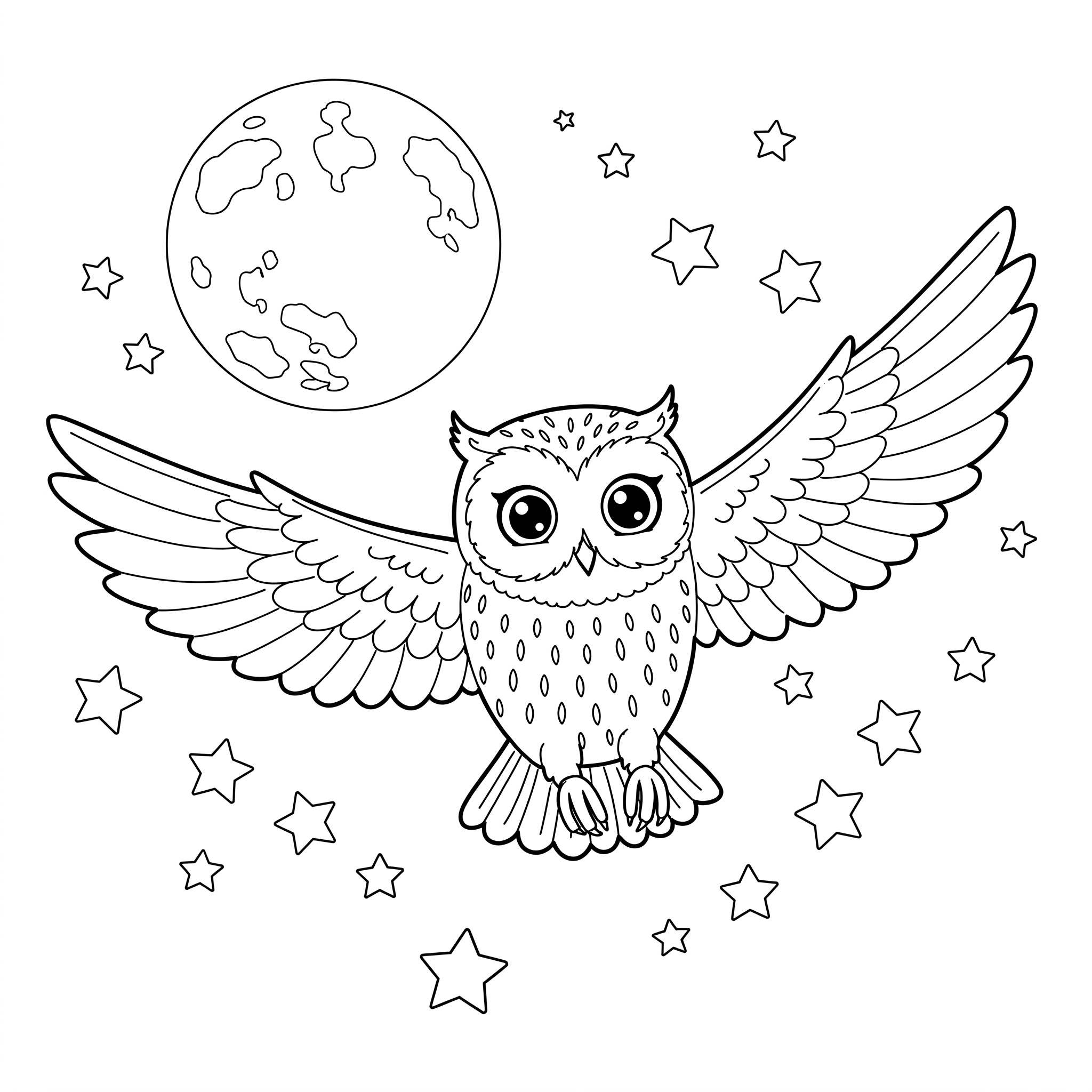 Fișă cu bufniță de colorat p5