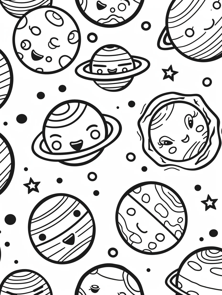 Planete de colorat p0