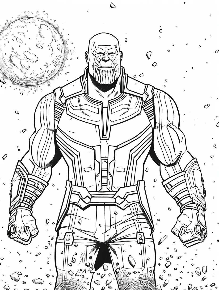 Thanos de colorat p1