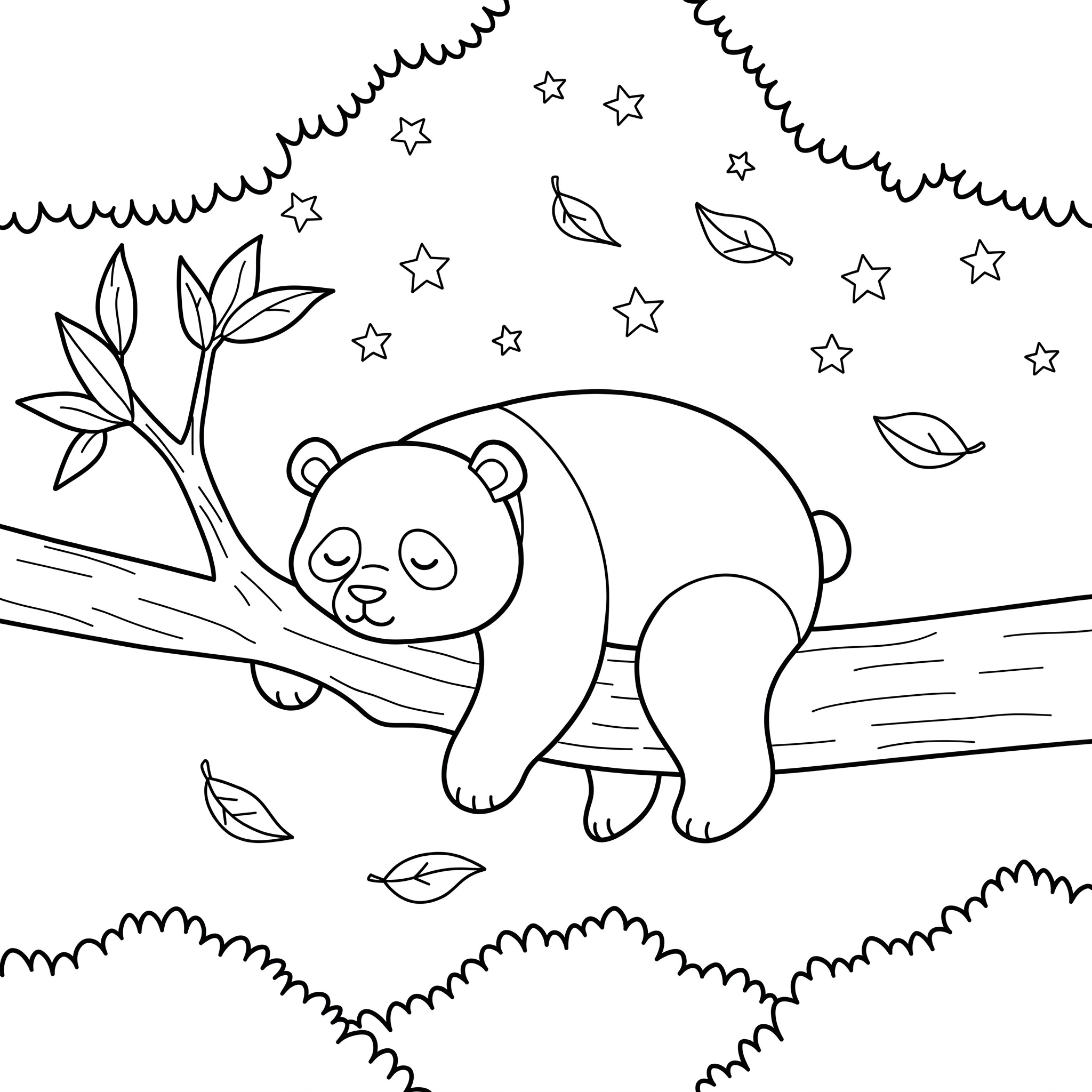 Fișă cu ursul panda de colorat p3