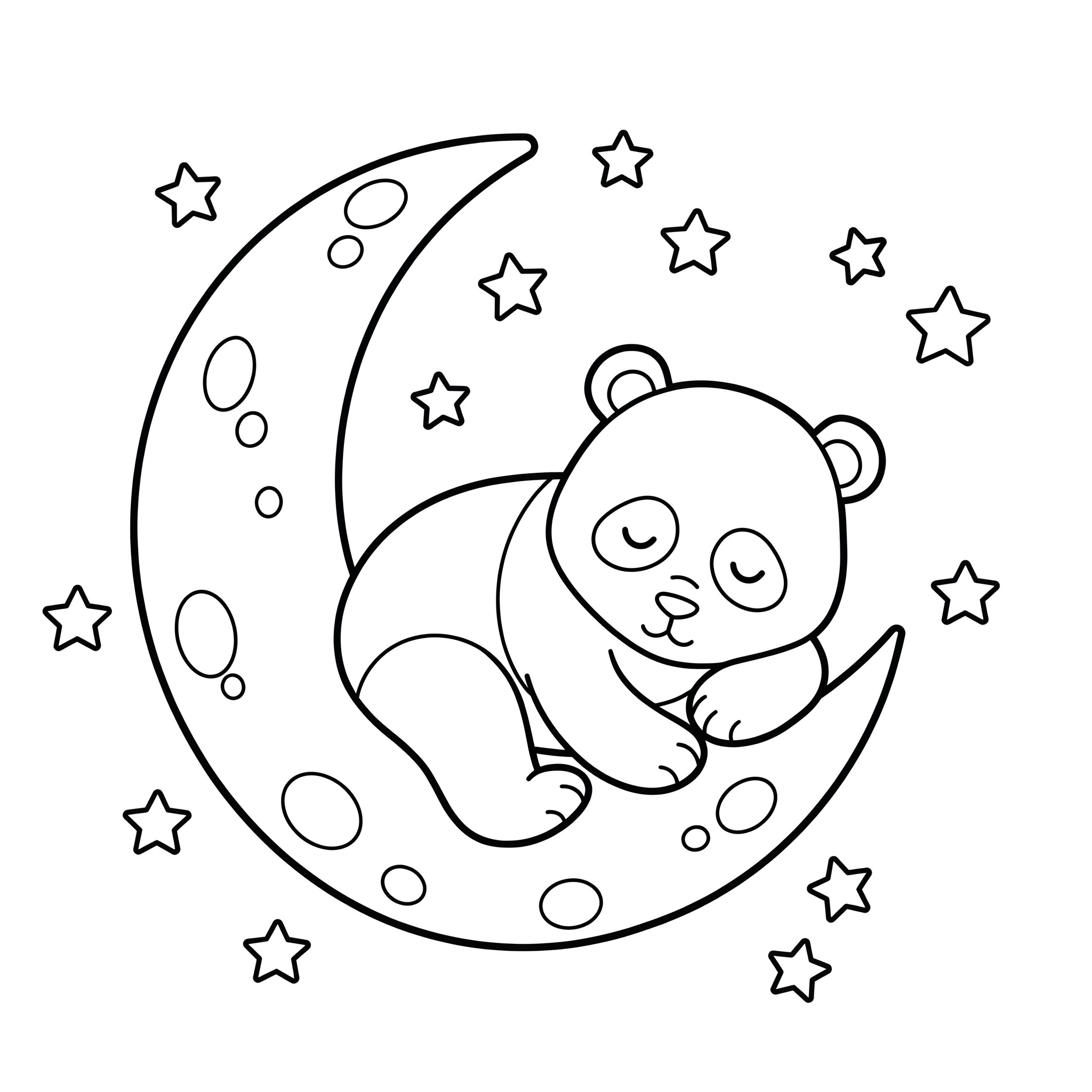 Fișă cu ursul panda de colorat p5