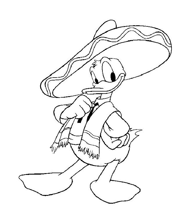 Fisă de colorat cu Donald duck de colorat p05