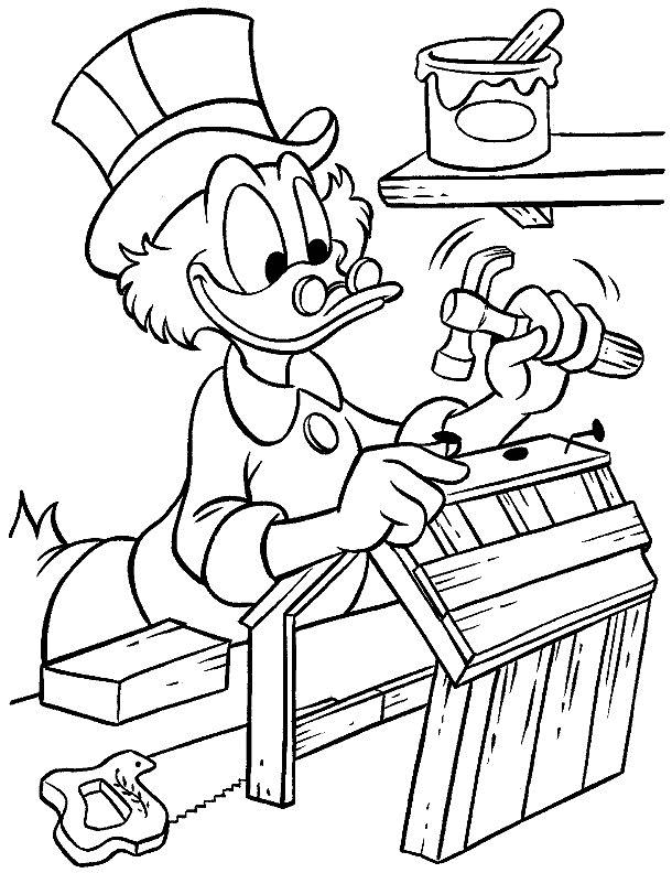 Fisă de colorat cu Donald duck de colorat p09