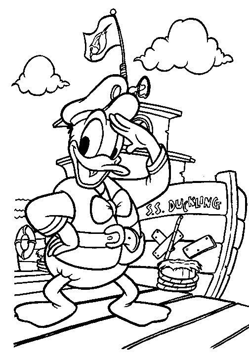 Fisă de colorat cu Donald duck de colorat p17