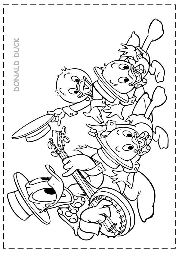 Fisă de colorat cu Donald duck de colorat p45