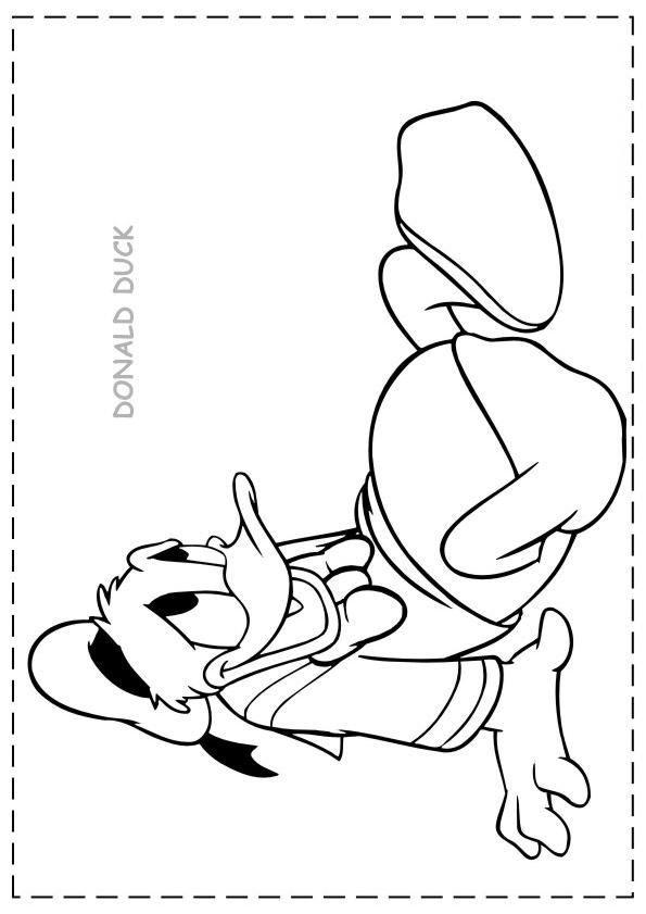 Fisă de colorat cu Donald duck de colorat p46