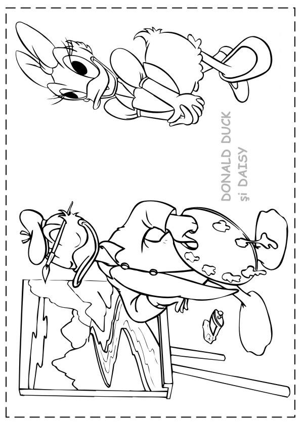 Fisă de colorat cu Donald duck de colorat p48