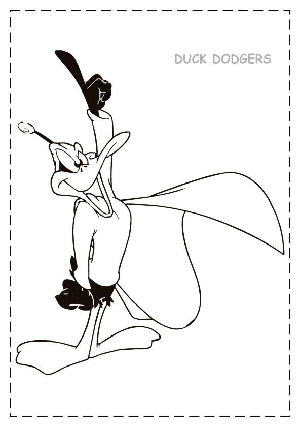 Fisă de colorat cu Duck dodgers de colorat p01
