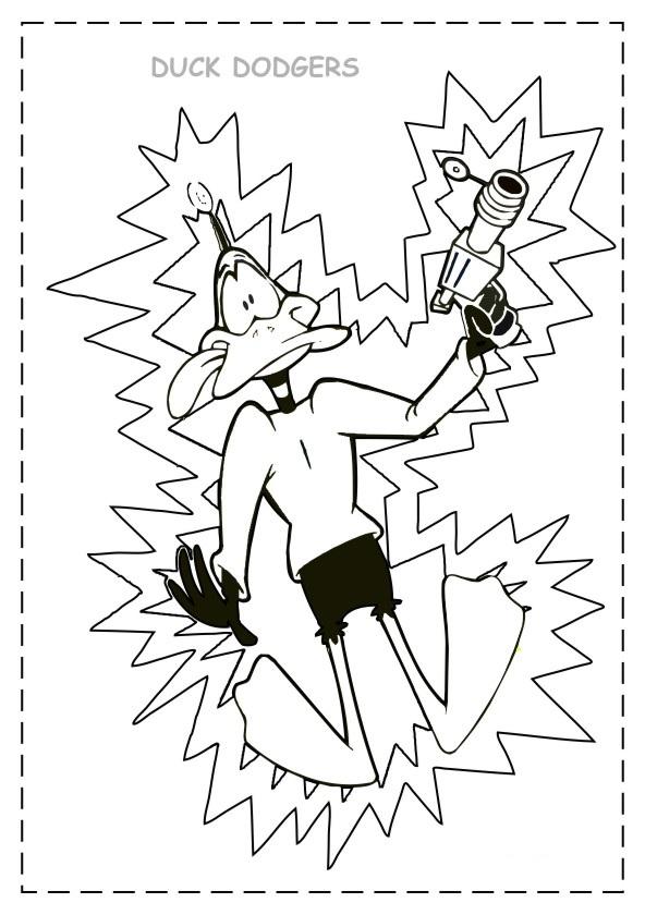 Fisă de colorat cu Duck dodgers de colorat p02