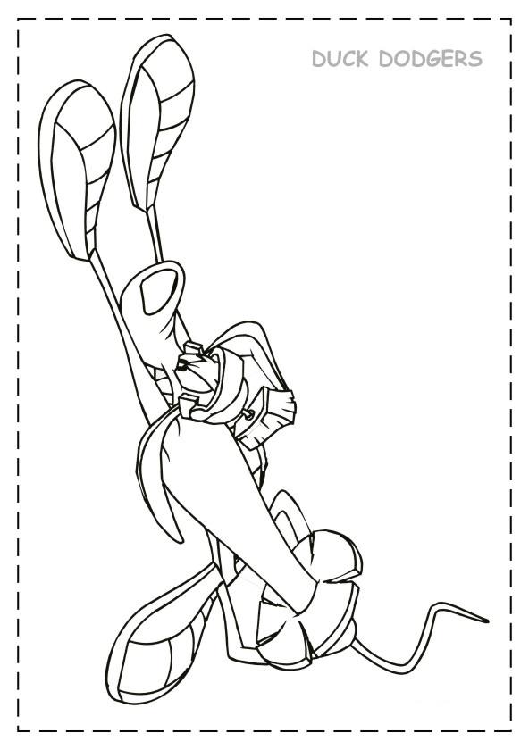 Fisă de colorat cu Duck dodgers de colorat p03