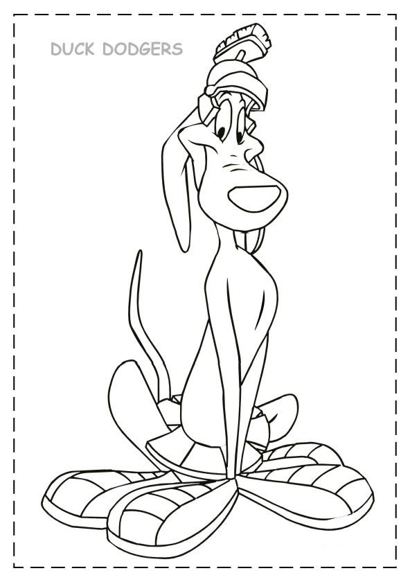 Fisă de colorat cu Duck dodgers de colorat p04