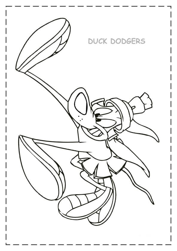 Fisă de colorat cu Duck dodgers de colorat p05
