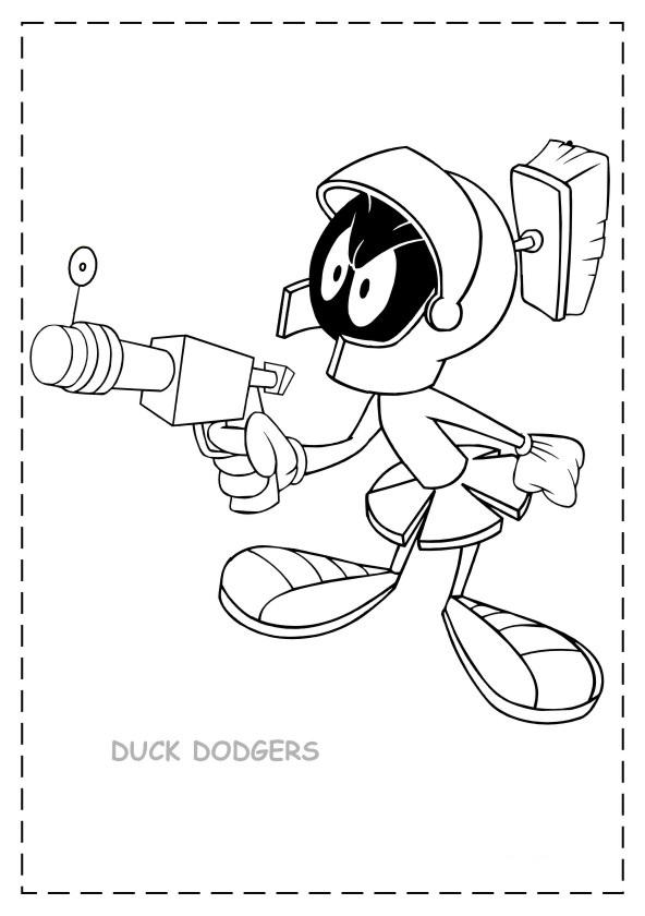 Fisă de colorat cu Duck dodgers de colorat p08