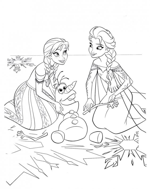 Fisă de colorat cu Elsa de colorat p2