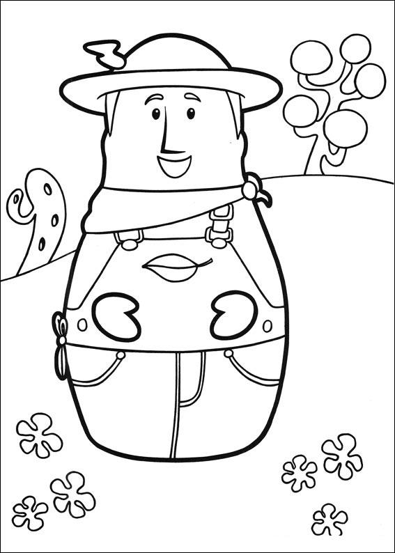 Fisă de colorat cu Eroii orasului higgly de colorat p12