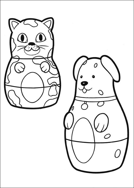 Fisă de colorat cu Eroii orasului higgly de colorat p16